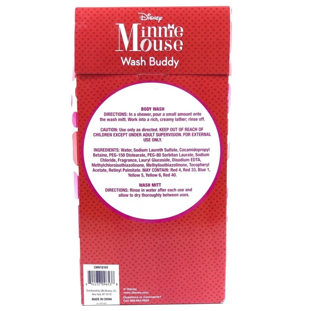 Disney Minnie Mouse Wash Buddy Bath Mitt & Body Wash